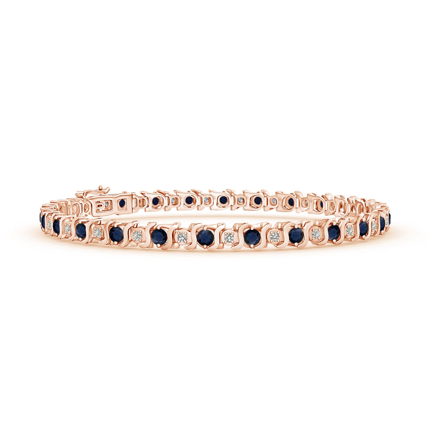 A - Blue Sapphire / 5.57 CT / 14 KT Rose Gold