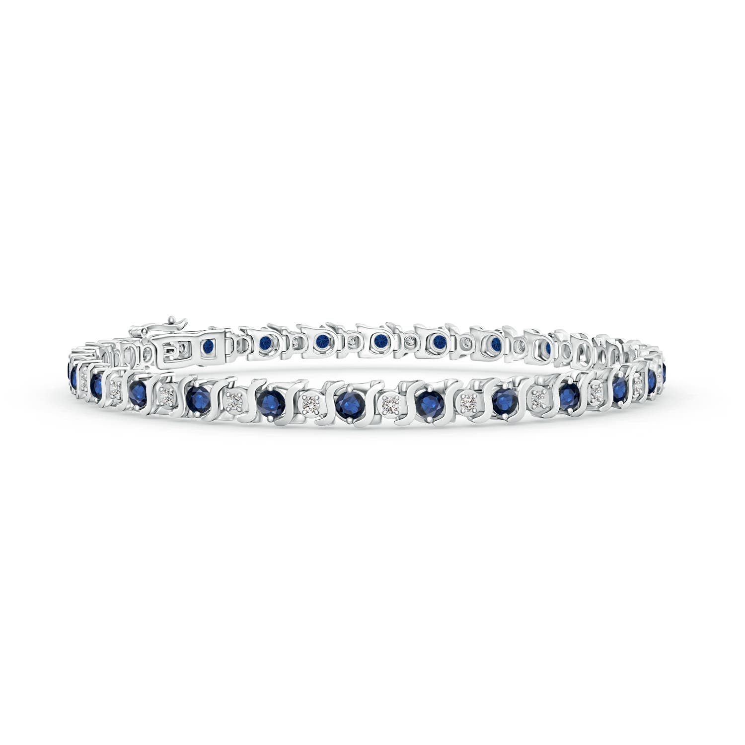 AA - Blue Sapphire / 5.57 CT / 14 KT White Gold