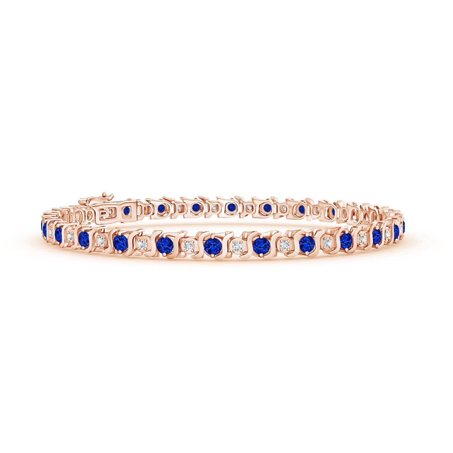 AAAA - Blue Sapphire / 5.57 CT / 14 KT Rose Gold