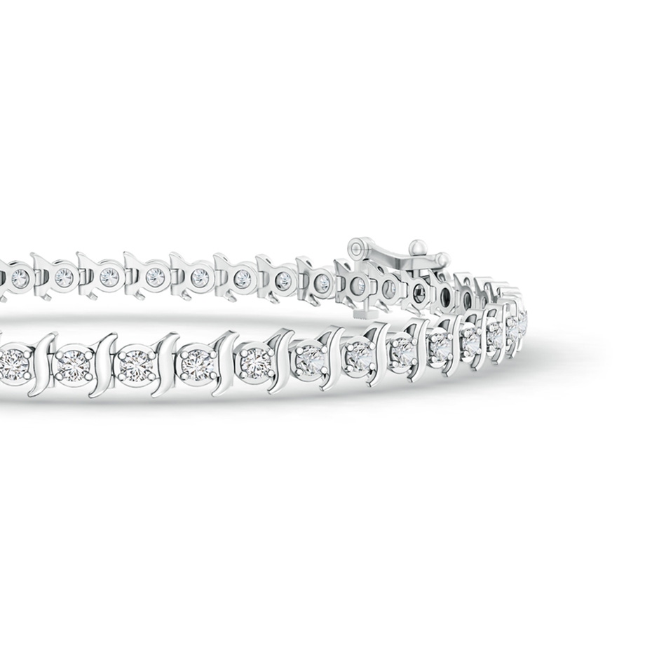 1.3mm HSI2 S Curl Block Harmony Diamond Tennis Bracelet in White Gold Product Image