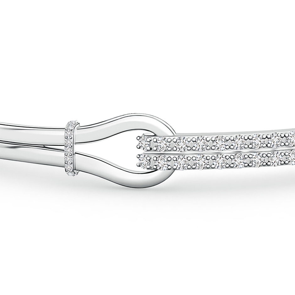 2mm HSI2 Diamond Encrusted Interlocking Love Knot Bracelet in White Gold side 199