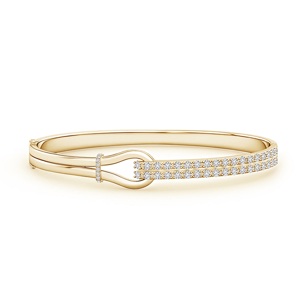2mm HSI2 Diamond Encrusted Interlocking Love Knot Bracelet in Yellow Gold