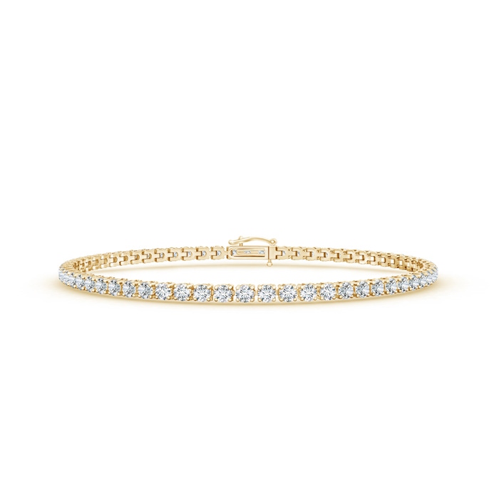 2.2mm GVS2 Prong-Set Round Diamond Eternity Tennis Bracelet in Yellow Gold