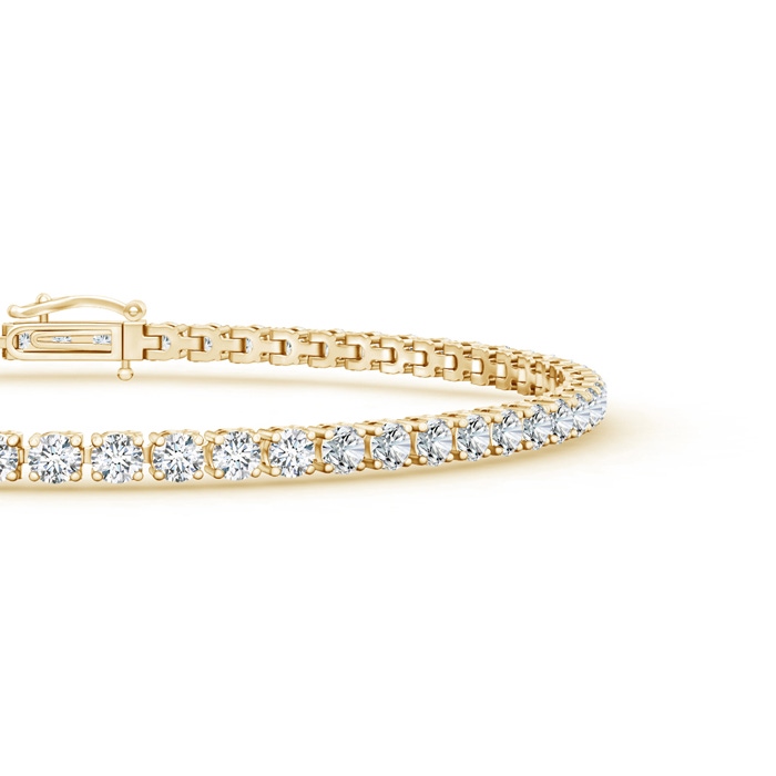 2.2mm GVS2 Prong-Set Round Diamond Eternity Tennis Bracelet in Yellow Gold - side 199