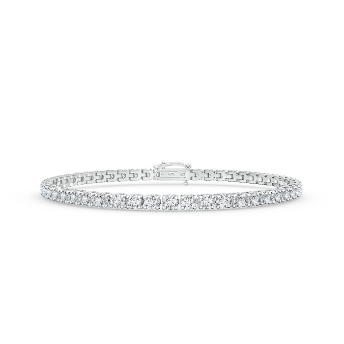 2.9mm GVS2 Diamond Eternity Tennis Bracelet in White Gold 