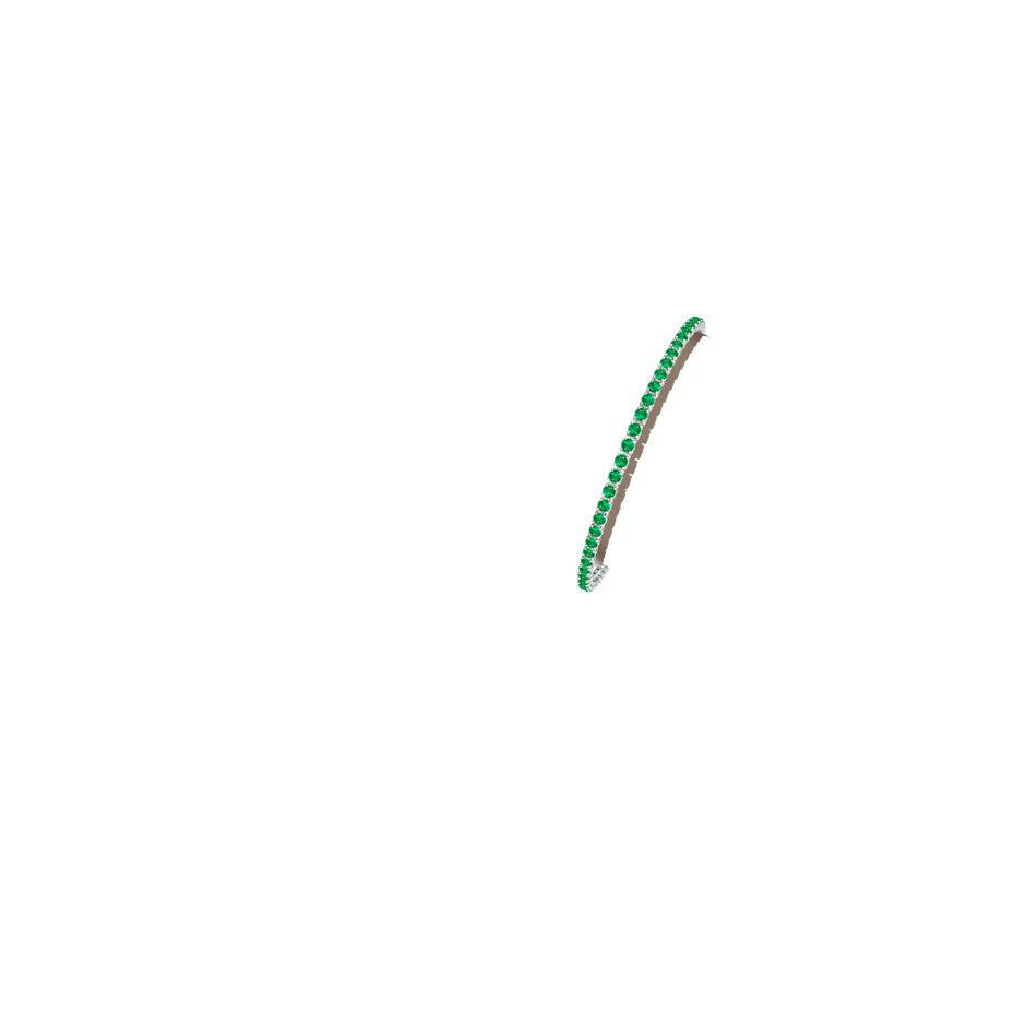 2.2mm AAA Emerald Eternity Tennis Bracelet in White Gold brac