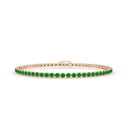Tennis Rose Gold Emerald Bracelets