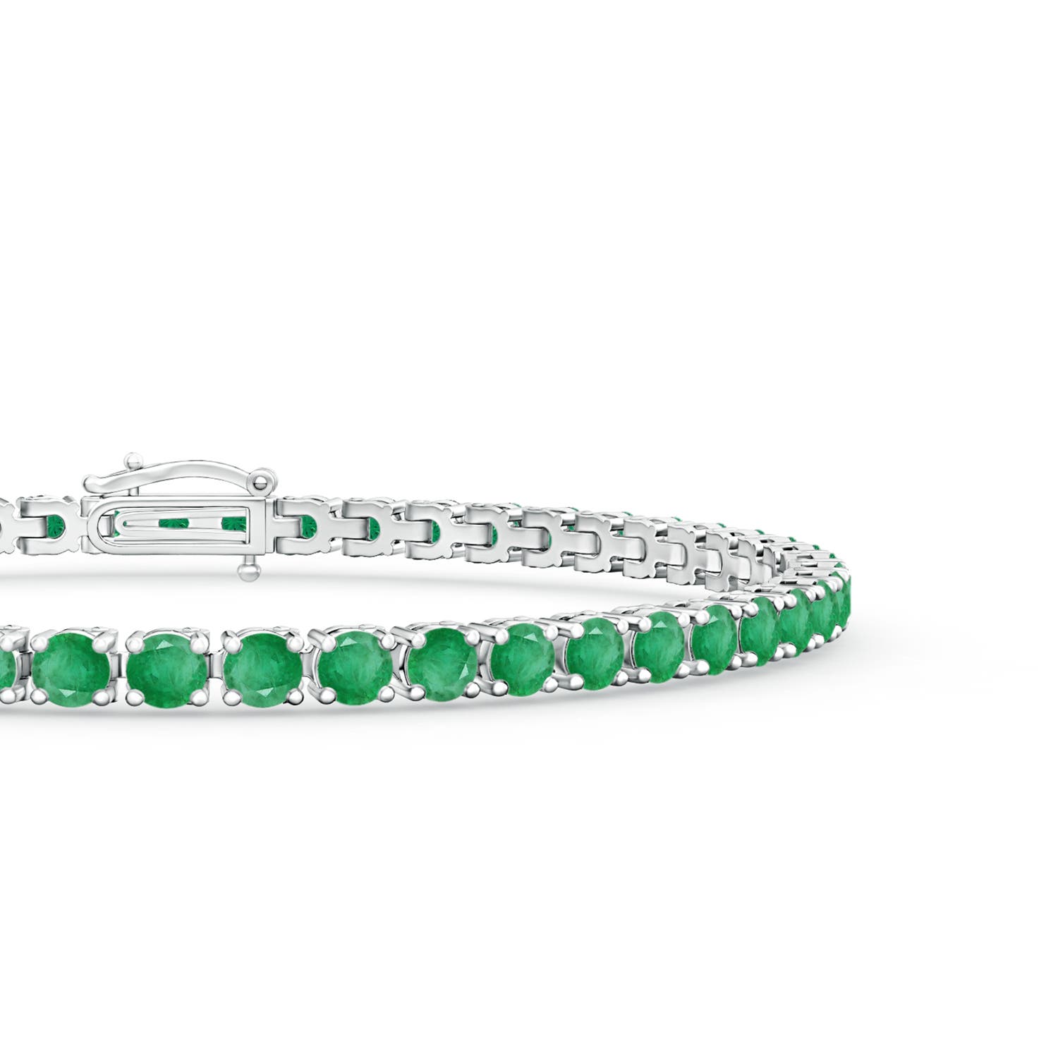 A - Emerald / 5.42 CT / 14 KT White Gold