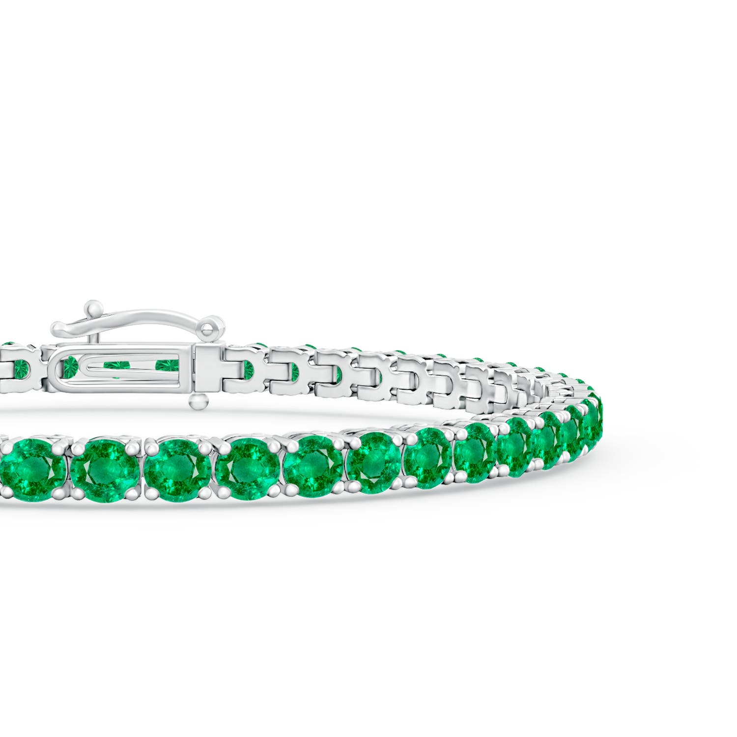 AAA - Emerald / 7.35 CT / 14 KT White Gold