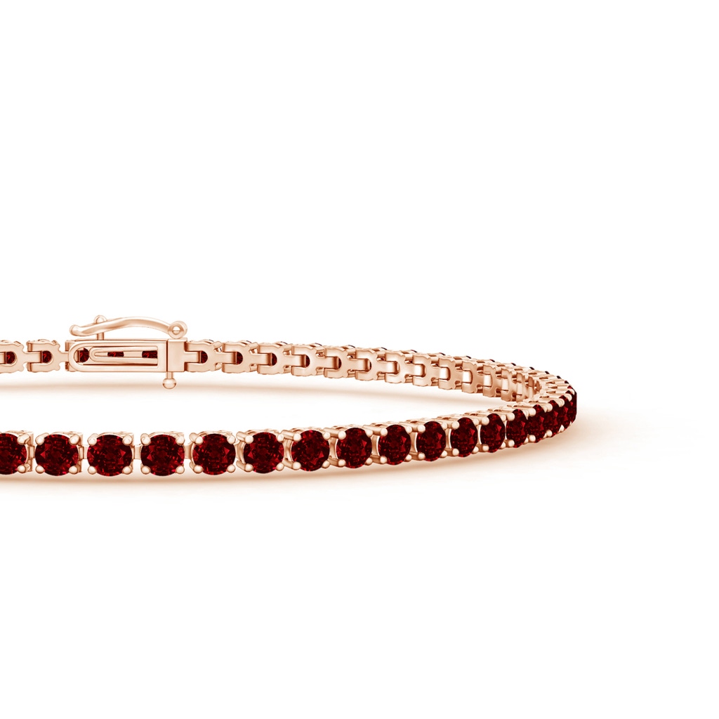 2.2mm AAAA Ruby Eternity Tennis Bracelet in Rose Gold - side 199