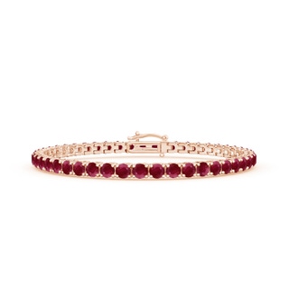 3.5mm A Ruby Eternity Tennis Bracelet in 9K Rose Gold