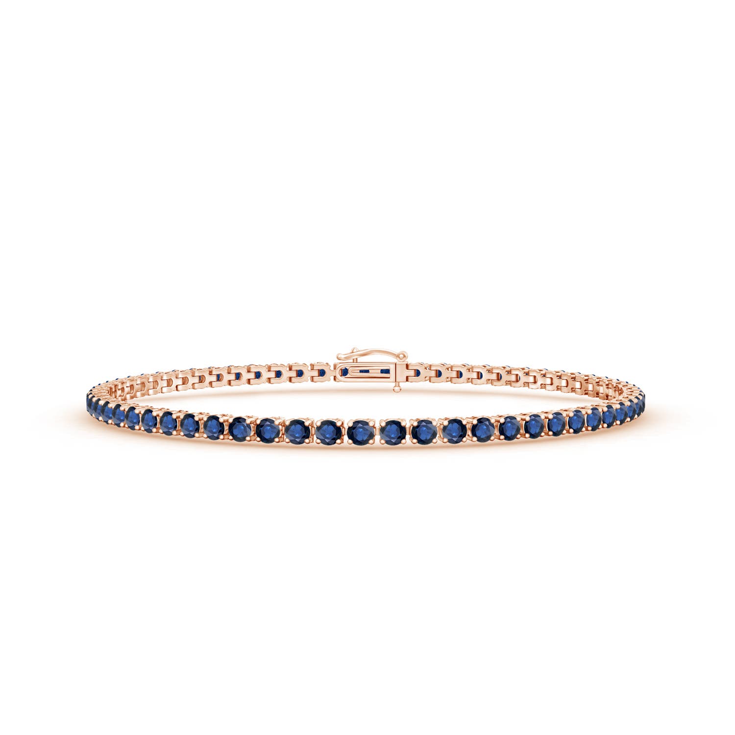 AA - Blue Sapphire / 4.44 CT / 14 KT Rose Gold