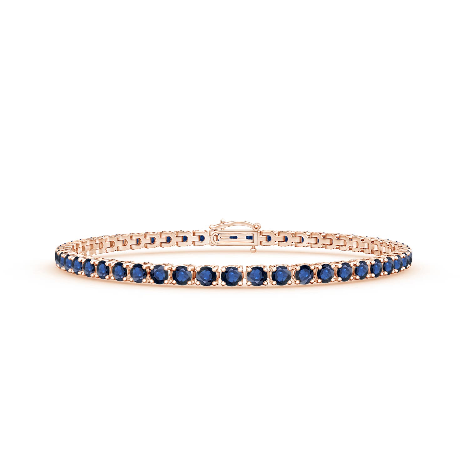 AA - Blue Sapphire / 7.41 CT / 14 KT Rose Gold