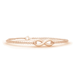 Lobster Claw 70 Infinity Knot Chain Bracelet in Rose Gold