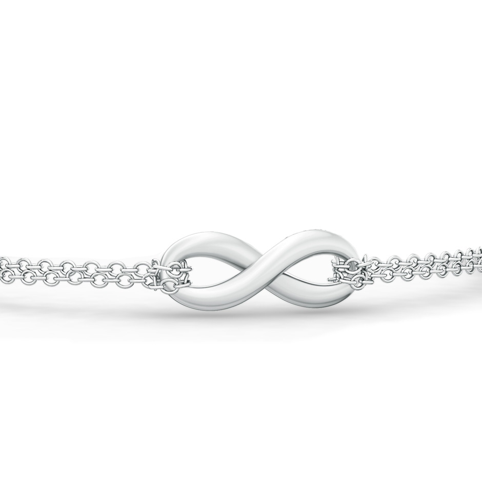 Lobster Claw 70 Infinity Knot Chain Bracelet in White Gold side-1