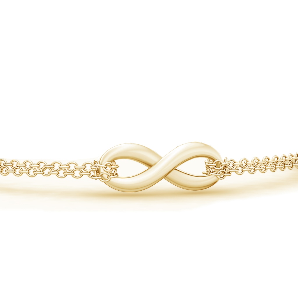 Lobster Claw 70 Infinity Knot Chain Bracelet in Yellow Gold Side-1