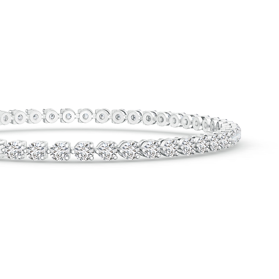 2.4mm HSI2 Round Diamond Link Tennis Bracelet in White Gold side 199