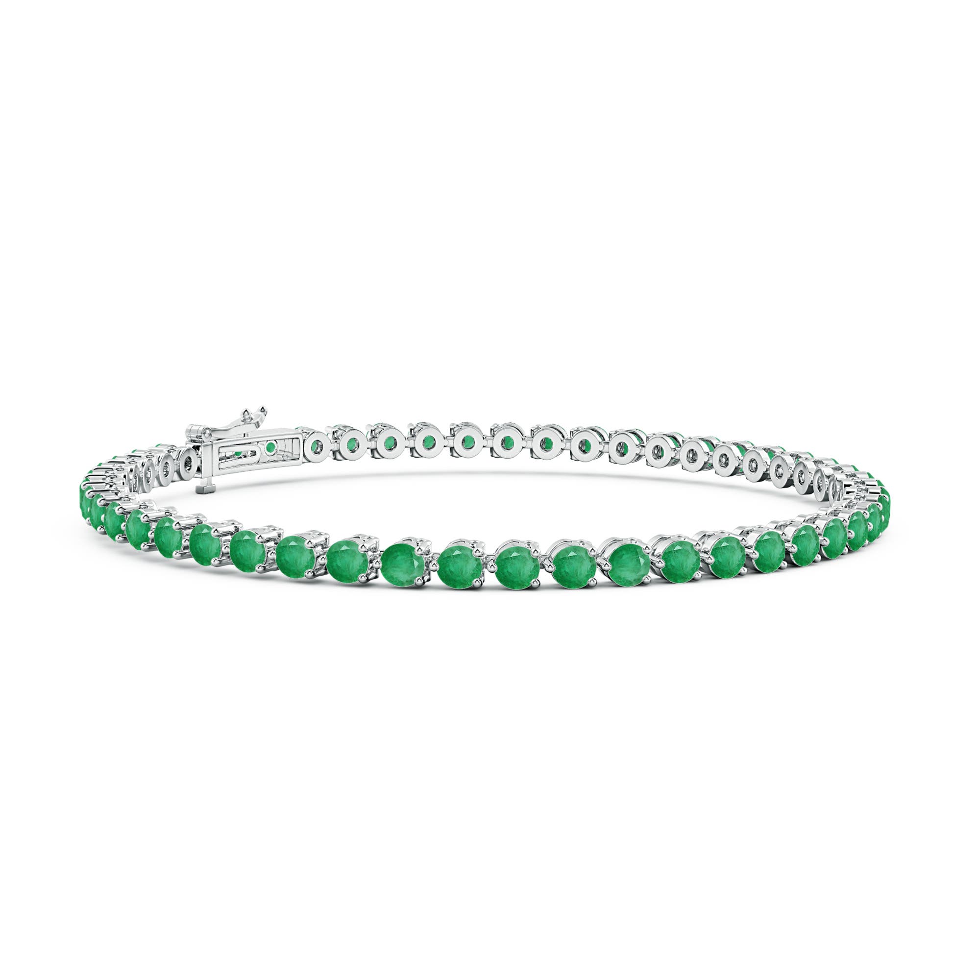 A - Emerald / 4.28 CT / 14 KT White Gold