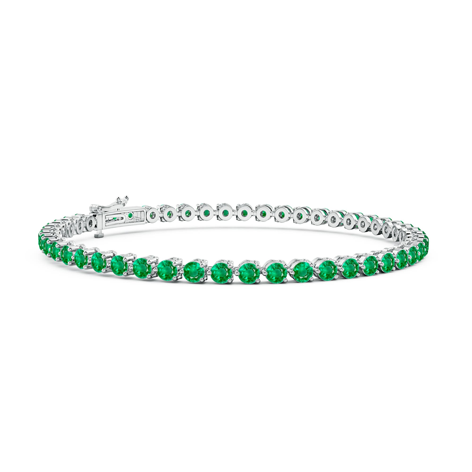送税込【AMY O】Emerald Link Tennis Bracelet☆(2色) S Curl Emerald and Diamond Tennis Bracelet