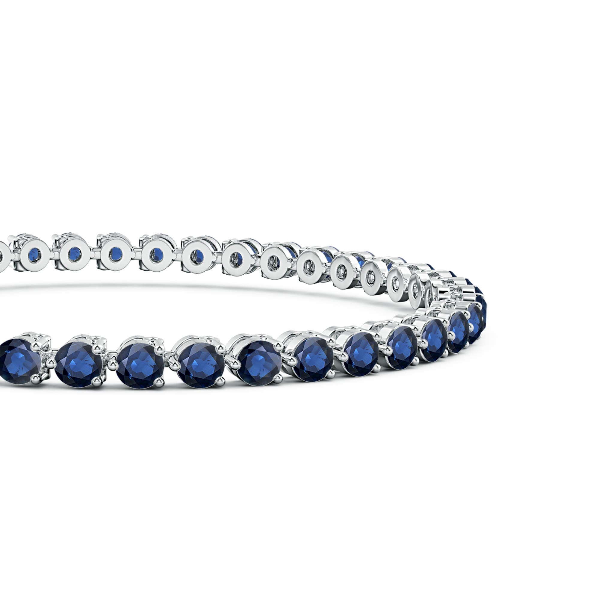 AA - Blue Sapphire / 8.12 CT / 14 KT White Gold