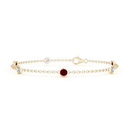 Yellow Gold Yellow Gold Lab Grown Ruby Bracelets