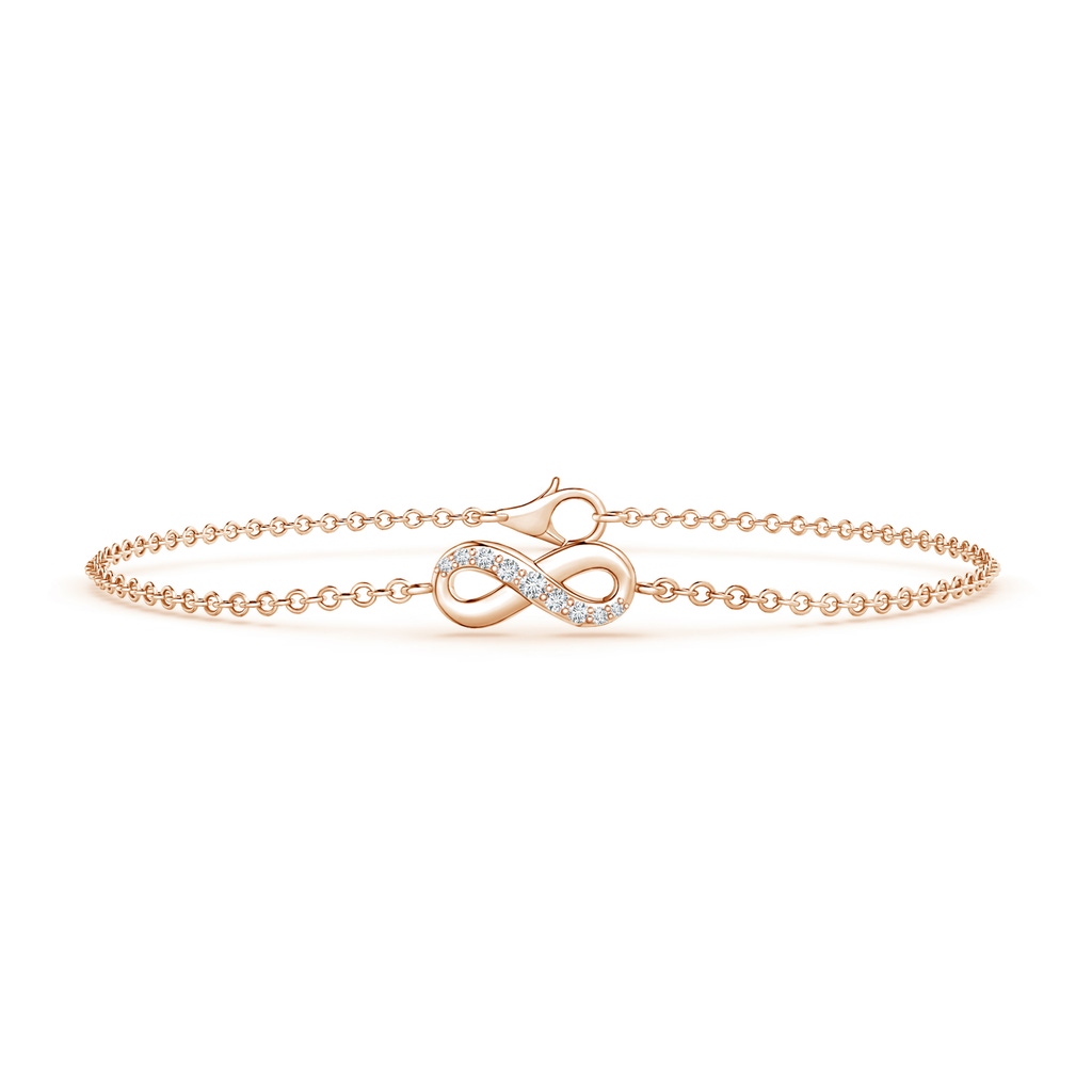 1.5mm GVS2 Diamond Infinity Chain Bracelet in Rose Gold