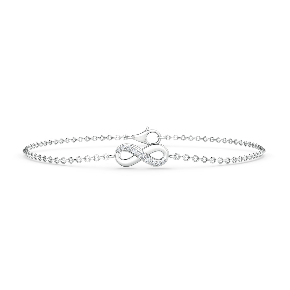 1.5mm GVS2 Diamond Infinity Chain Bracelet in White Gold 