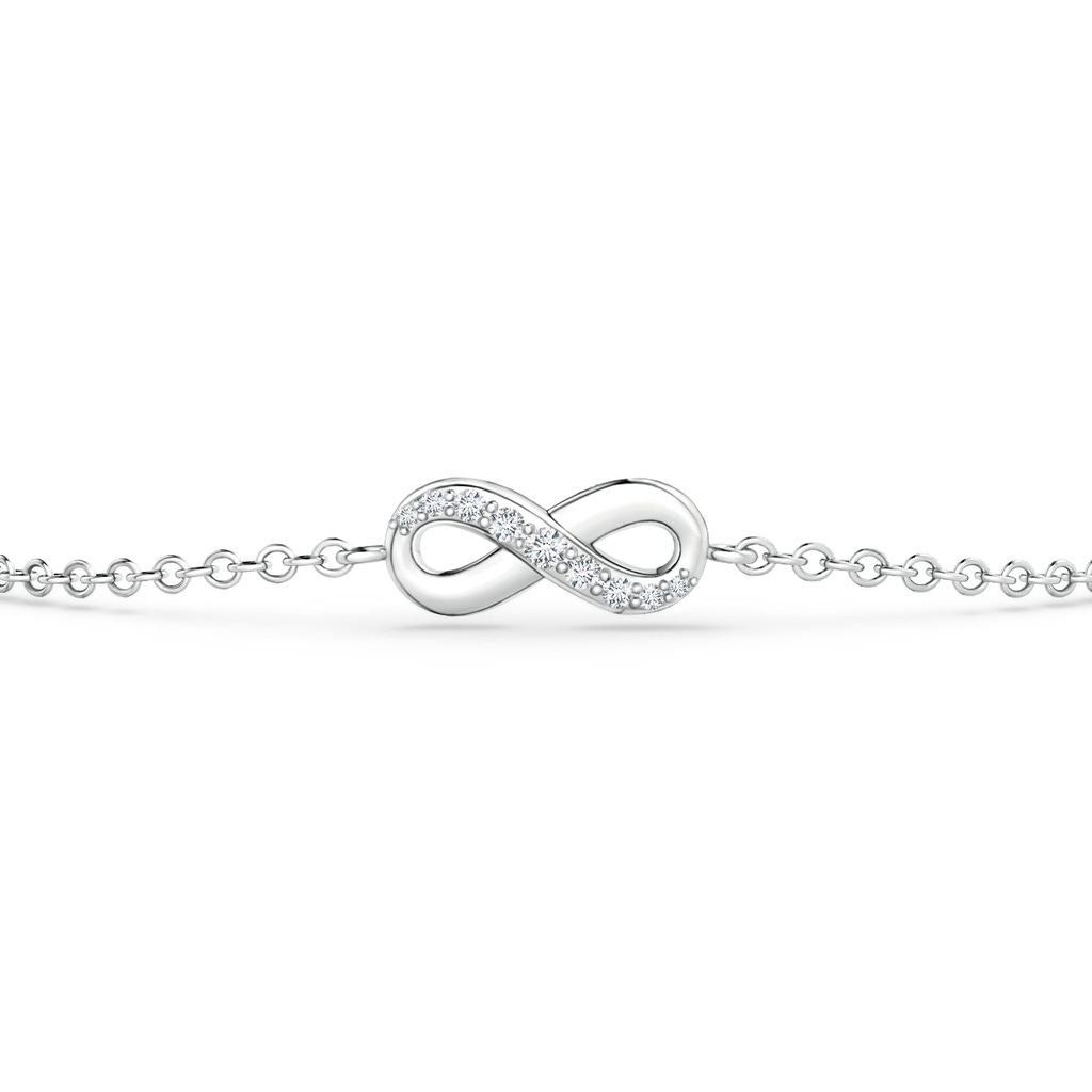 1.5mm GVS2 Diamond Infinity Chain Bracelet in White Gold Side-1