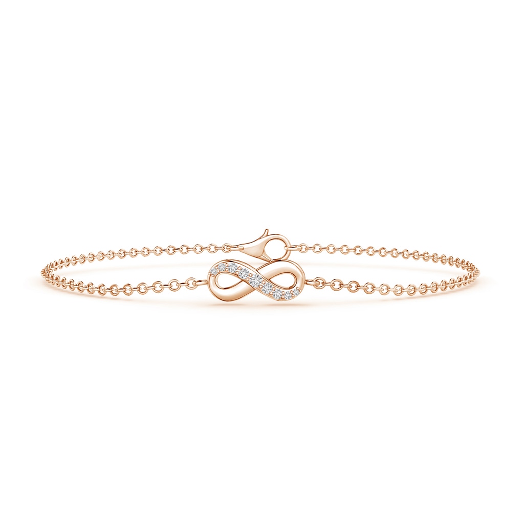 1.5mm HSI2 Diamond Infinity Chain Bracelet in Rose Gold