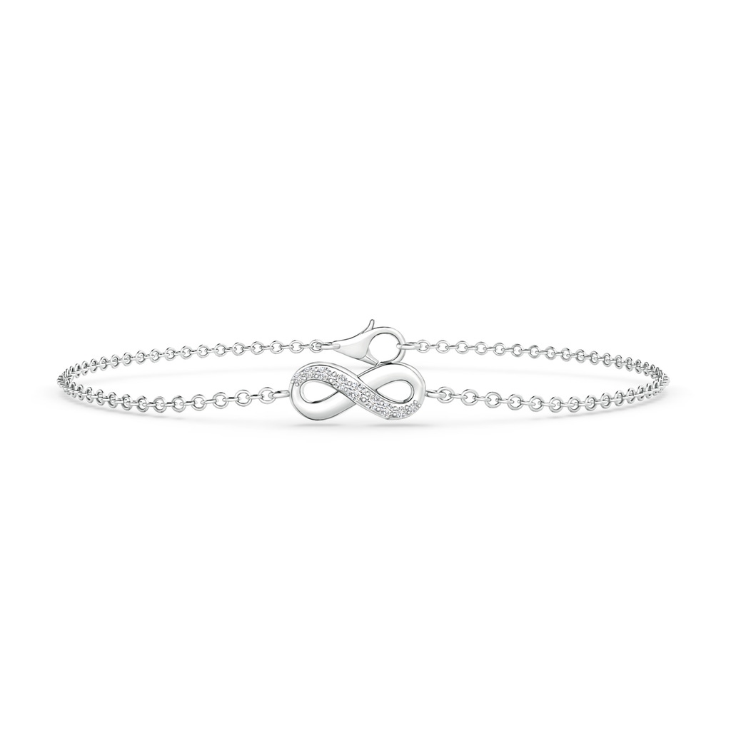 1.5mm HSI2 Diamond Infinity Chain Bracelet in White Gold