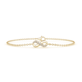 1.5mm IJI1I2 Diamond Infinity Chain Bracelet in Yellow Gold