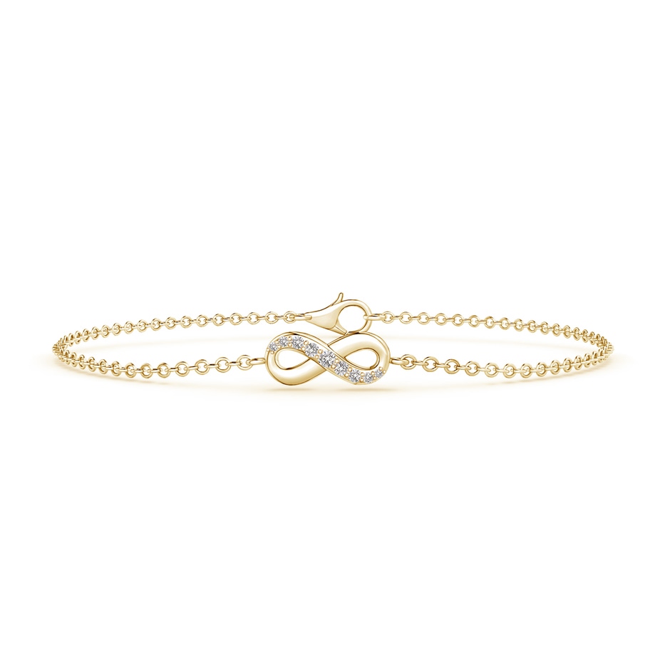 1.5mm IJI1I2 Diamond Infinity Chain Bracelet in Yellow Gold 