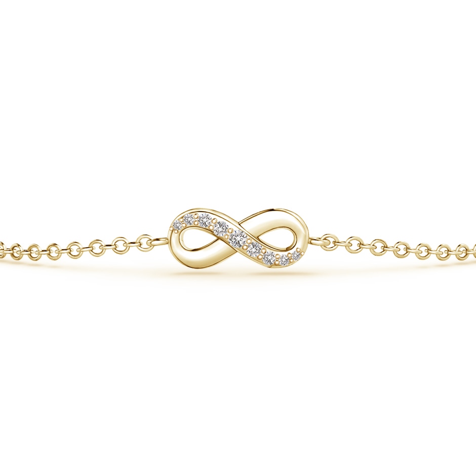 1.5mm IJI1I2 Diamond Infinity Chain Bracelet in Yellow Gold side-1