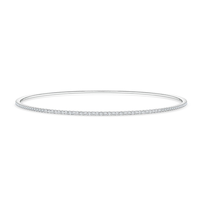 1.15mm GVS2 Prong Set Classic Single Line Diamond Bangle in White Gold 