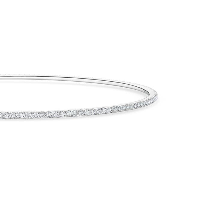 1.15mm GVS2 Prong Set Classic Single Line Diamond Bangle in White Gold