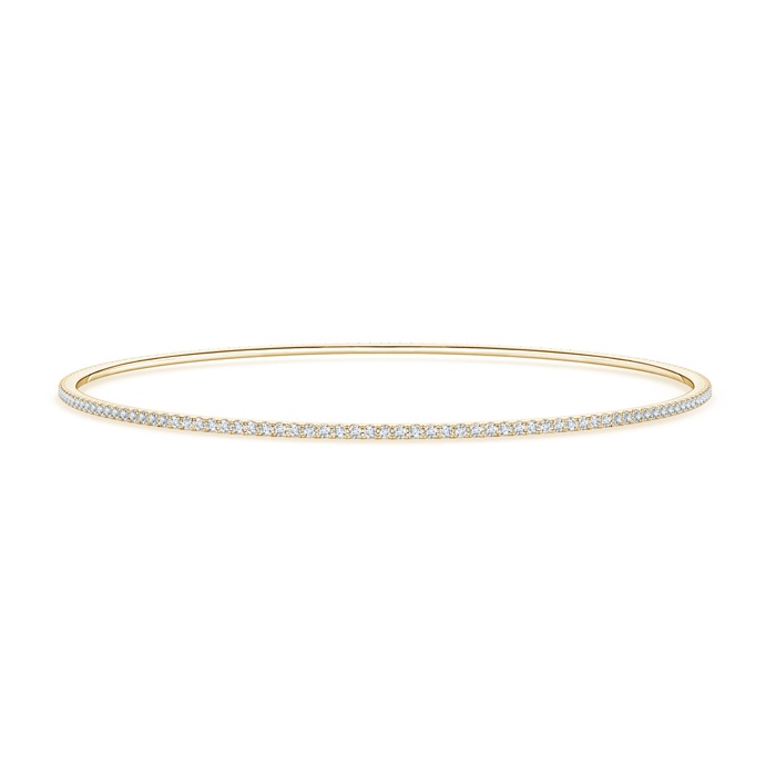 1.15mm GVS2 Prong Set Classic Single Line Diamond Bangle in Yellow Gold 
