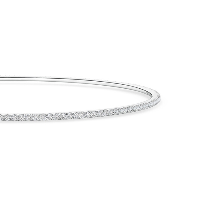 1.15mm HSI2 Prong Set Classic Single Line Diamond Bangle in White Gold Product Image