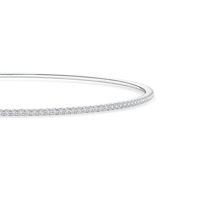 1.15mm HSI2 Prong Set Classic Single Line Diamond Bangle in White Gold product image