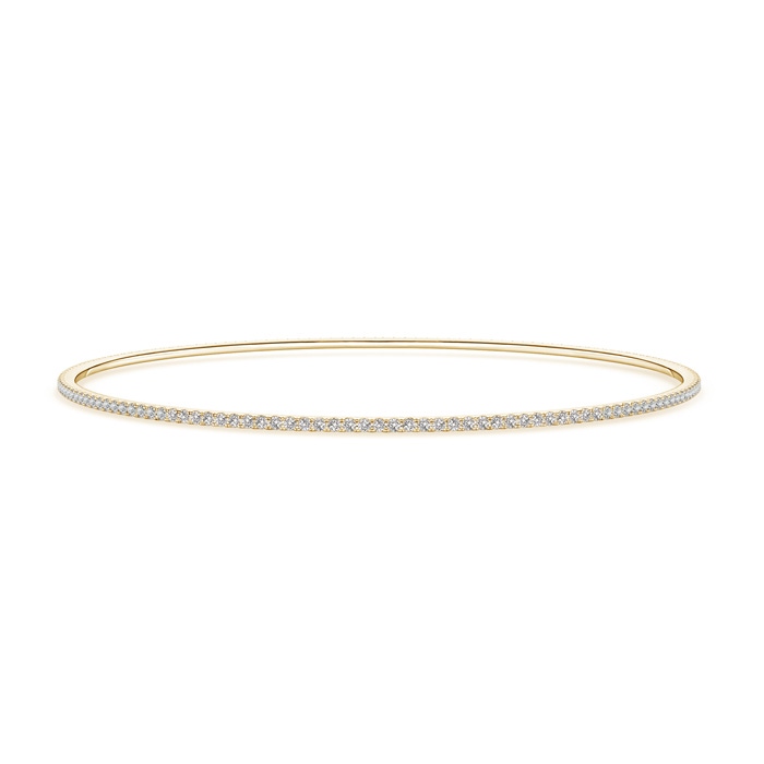 1.15mm IJI1I2 Prong Set Classic Single Line Diamond Bangle in Yellow Gold 