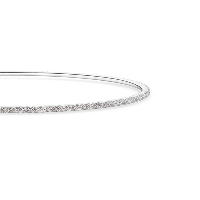 1.15mm KI3 Prong Set Classic Single Line Diamond Bangle in 10K White Gold product image