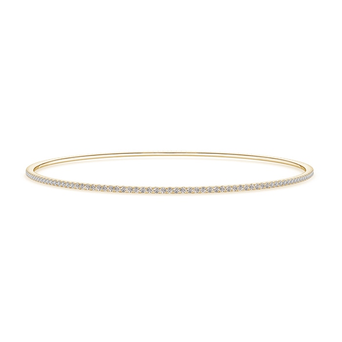 1.15mm KI3 Prong Set Classic Single Line Diamond Bangle in 10K Yellow Gold 
