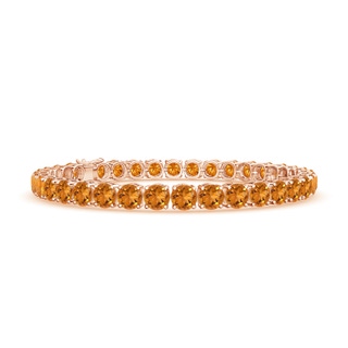 5mm AAA Classic Citrine Linear Tennis Bracelet in Rose Gold