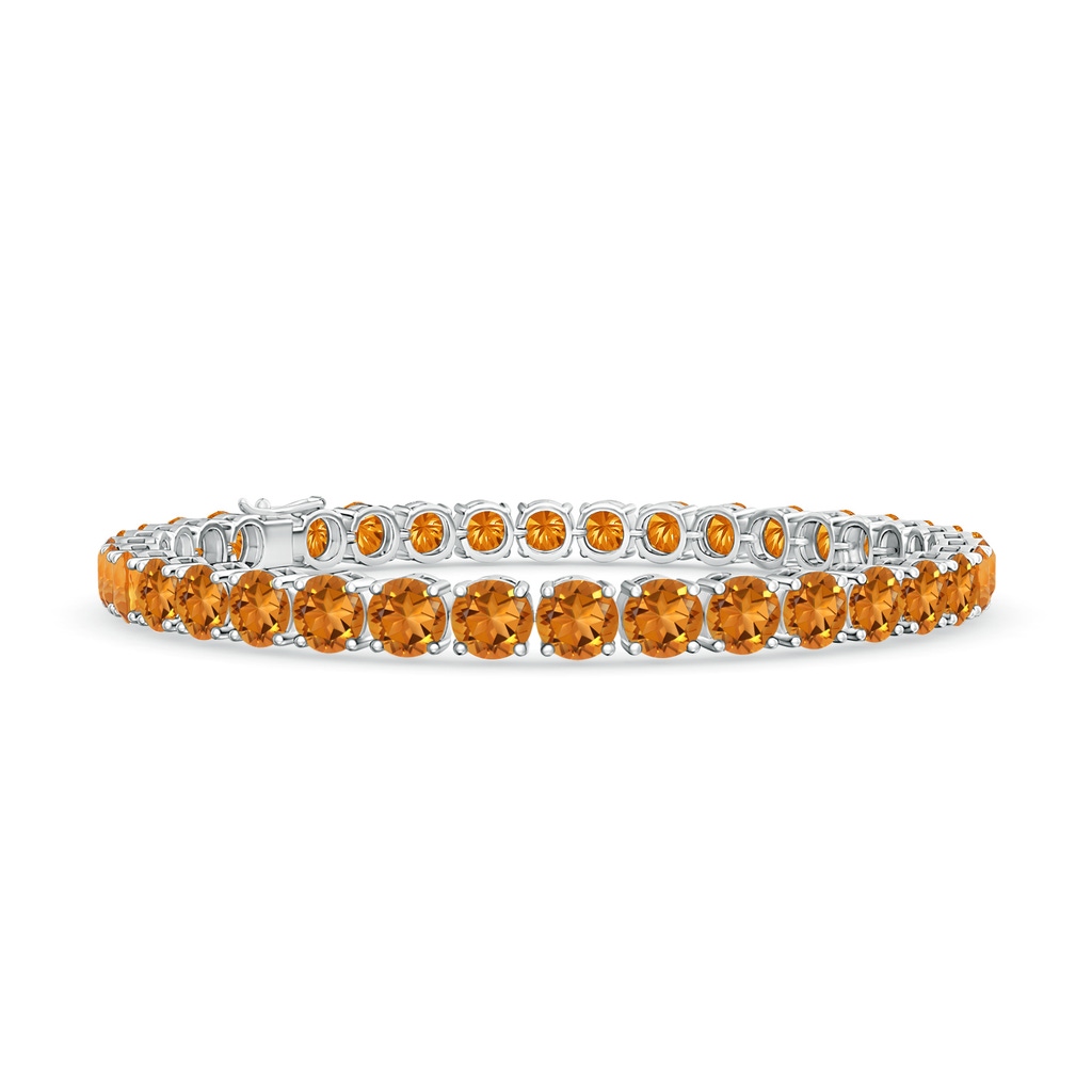 5mm AAA Classic Citrine Linear Tennis Bracelet in White Gold
