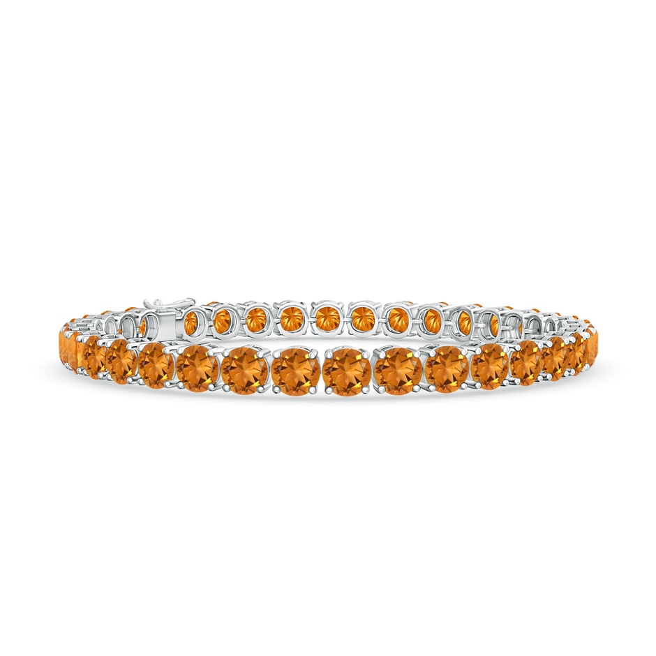 5mm AAA Classic Citrine Linear Tennis Bracelet in White Gold 