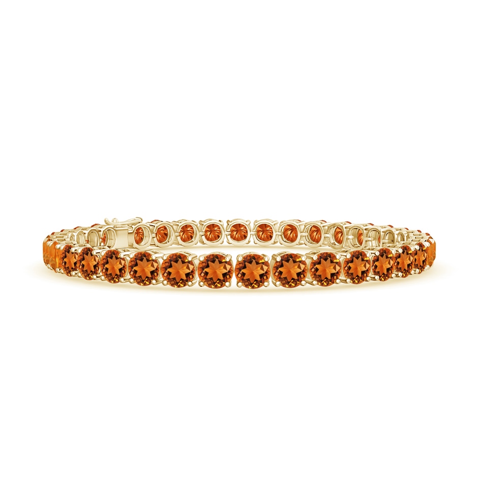 5mm AAAA Classic Citrine Linear Tennis Bracelet in Yellow Gold 