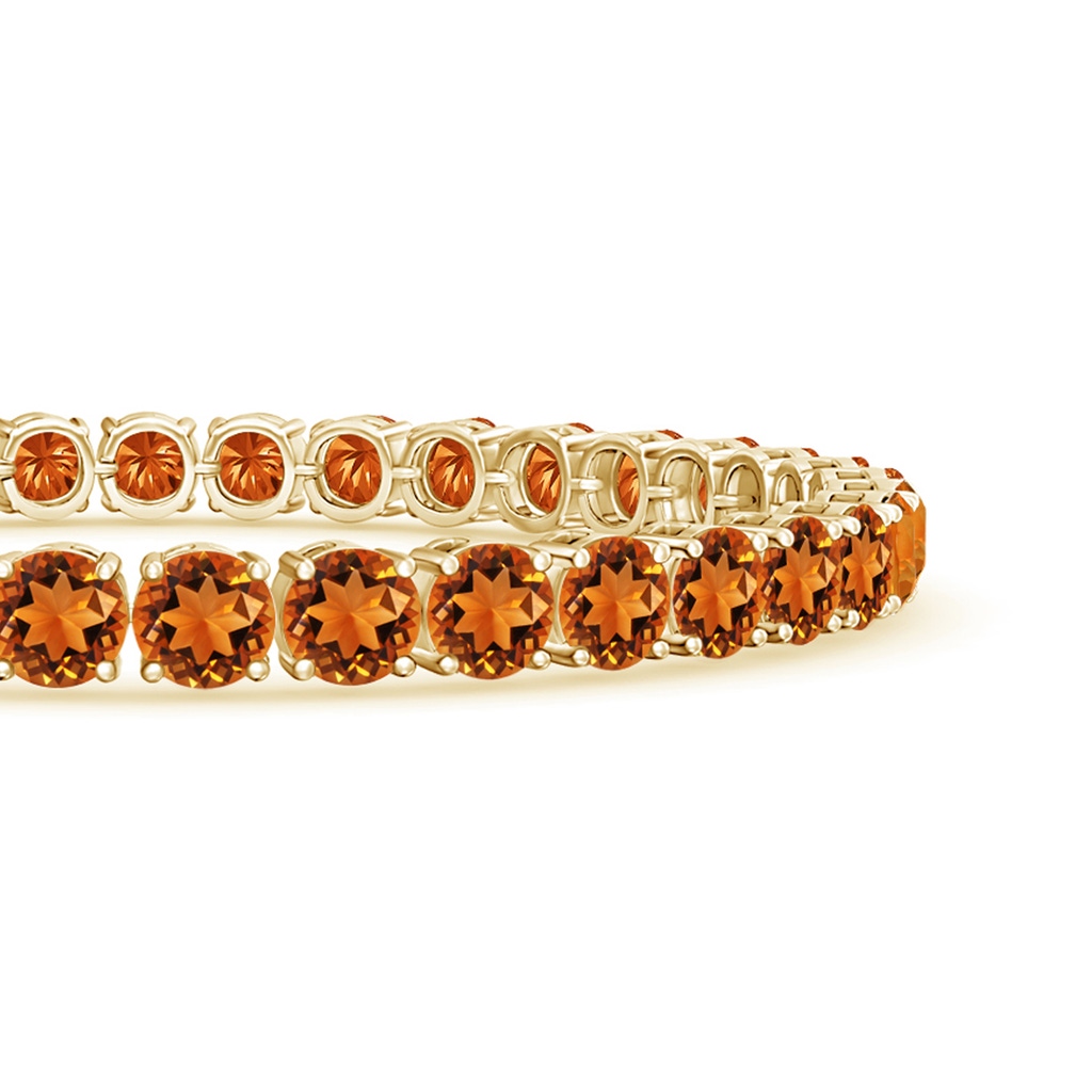 5mm AAAA Classic Citrine Linear Tennis Bracelet in Yellow Gold - side 199