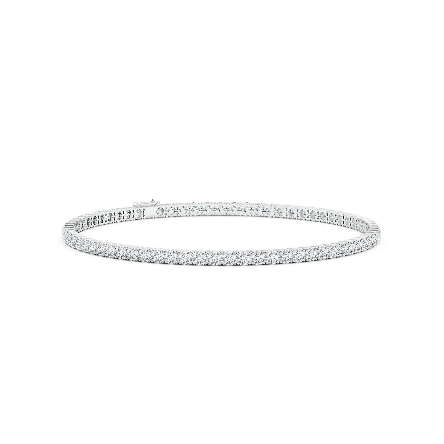 2.5mm GVS2 Classic Diamond Linear Tennis Bracelet in S999 Silver