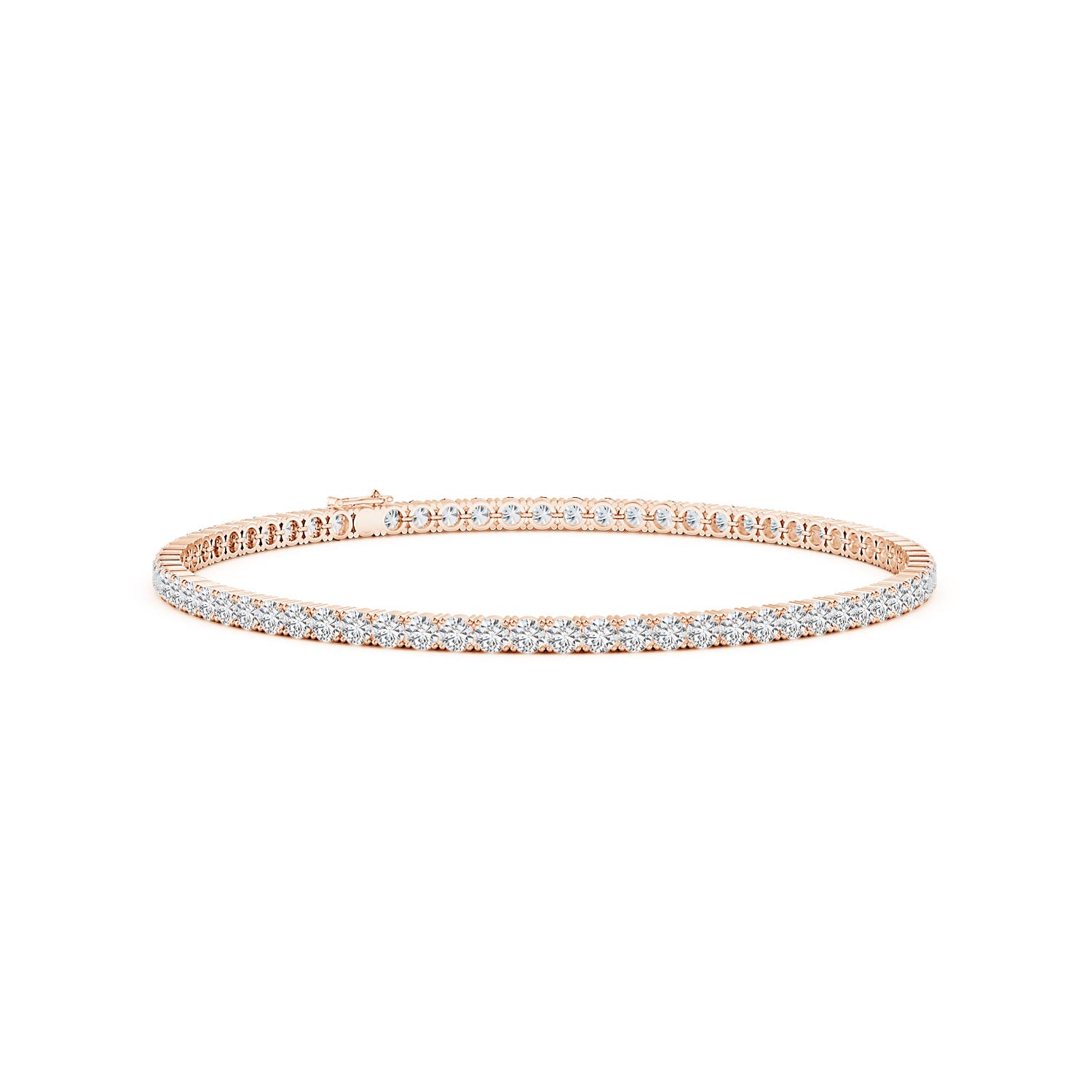 2.5mm HSI2 Classic Diamond Linear Tennis Bracelet in 18CT Rose Gold