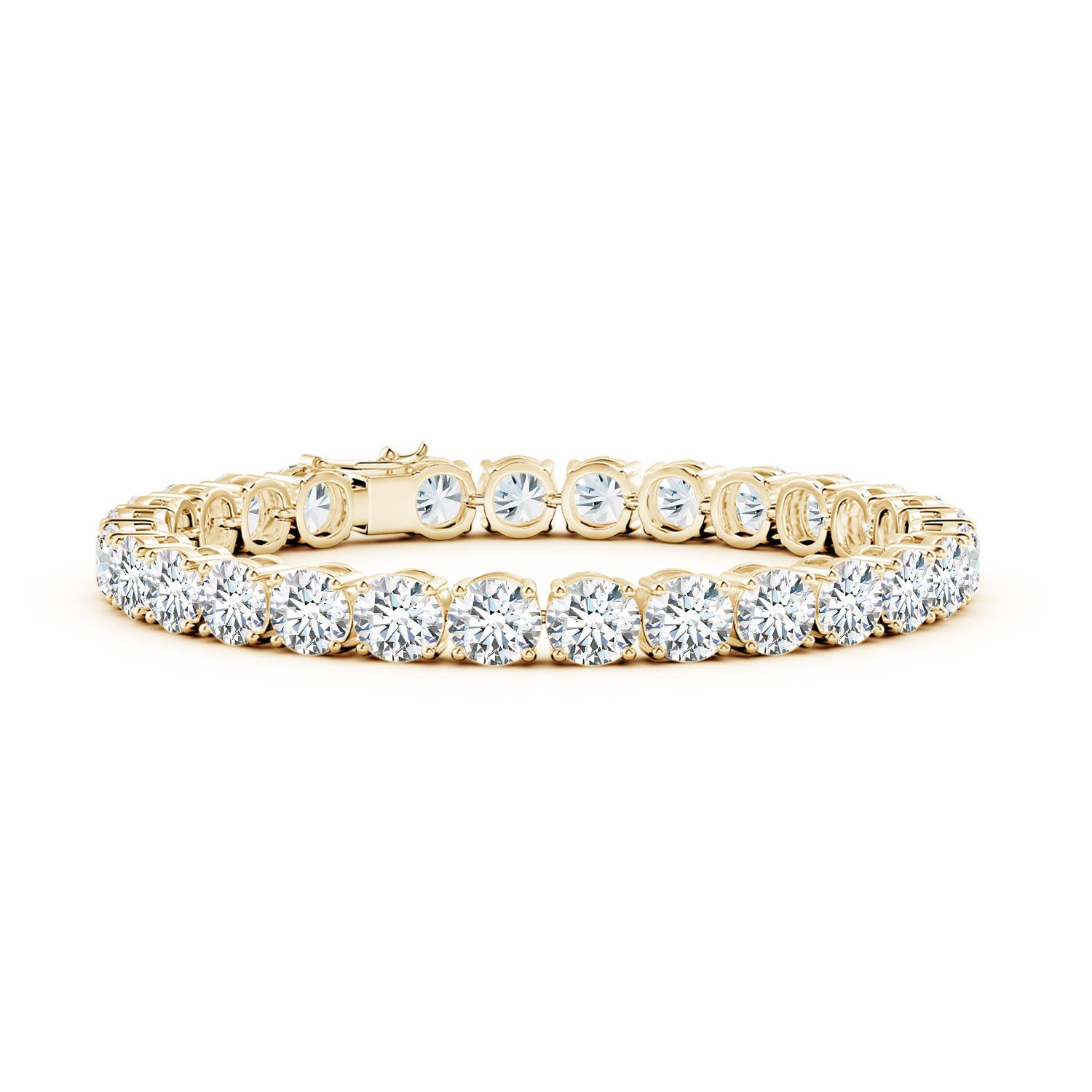 6.4mm GVS2 Classic Diamond Linear Tennis Bracelet in 18K Yellow Gold