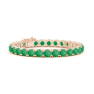 6mm A Classic Emerald Linear Tennis Bracelet in Rose Gold